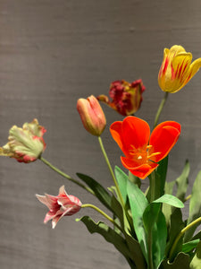 Tulp Rood Groen Geel / Tulip Red Green Yellow - Kunst / Artificial